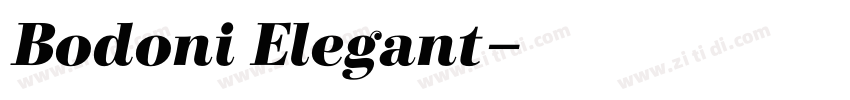 Bodoni Elegant字体转换